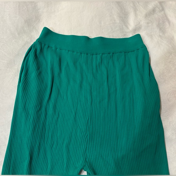 Teal Ribbed Pants - Picture 4 of 5